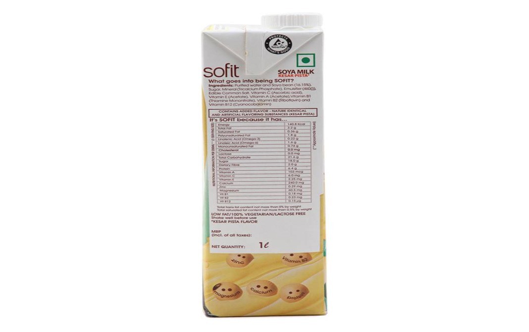 Sofit Soya Milk Kesar Pista    Tetra Pack  1 litre